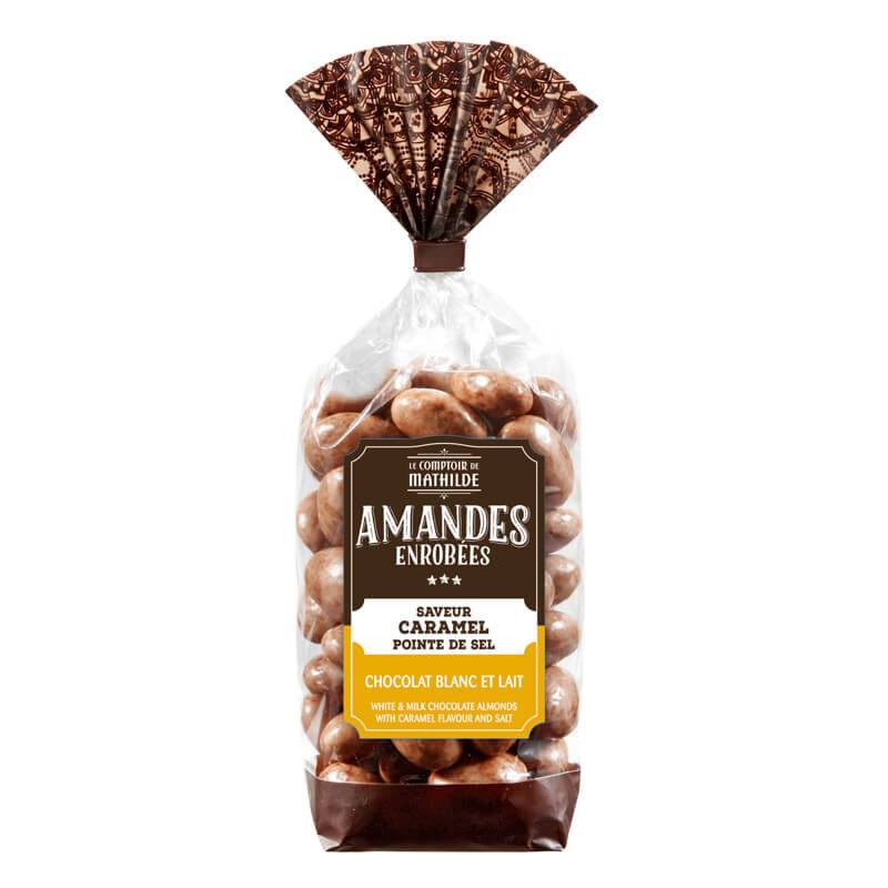 Sachet Amandes chocolat caramel fleur de sel 170g